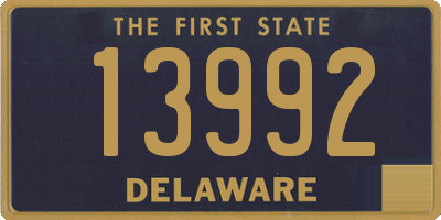 DE license plate 13992