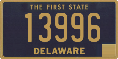 DE license plate 13996