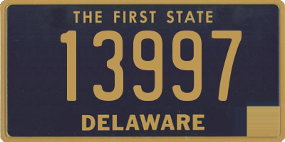 DE license plate 13997