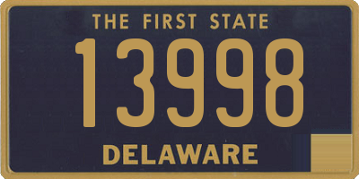 DE license plate 13998