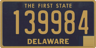 DE license plate 139984