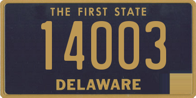 DE license plate 14003