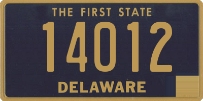 DE license plate 14012