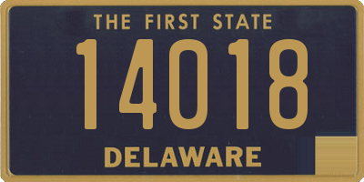 DE license plate 14018