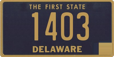 DE license plate 1403