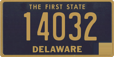 DE license plate 14032