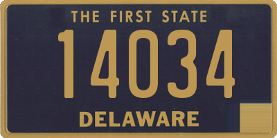 DE license plate 14034