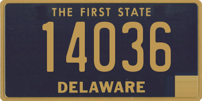 DE license plate 14036