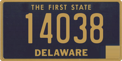 DE license plate 14038