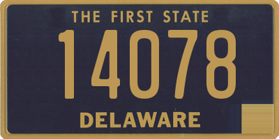 DE license plate 14078