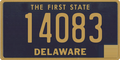 DE license plate 14083