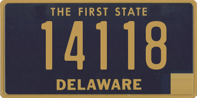 DE license plate 14118