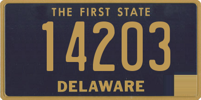 DE license plate 14203