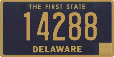 DE license plate 14288