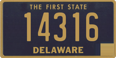 DE license plate 14316