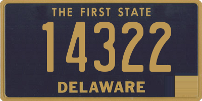 DE license plate 14322