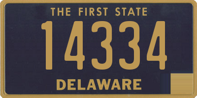 DE license plate 14334