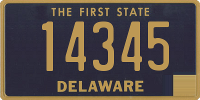 DE license plate 14345