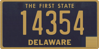 DE license plate 14354