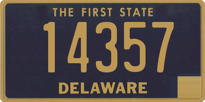 DE license plate 14357