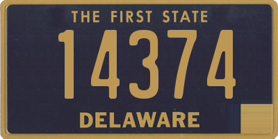 DE license plate 14374