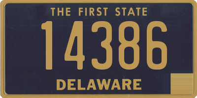 DE license plate 14386