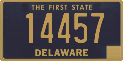 DE license plate 14457