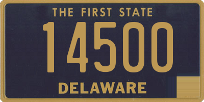 DE license plate 14500