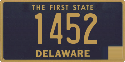 DE license plate 1452