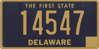 DE license plate 14547