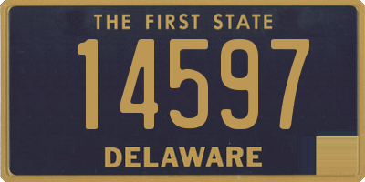 DE license plate 14597