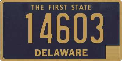 DE license plate 14603