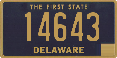 DE license plate 14643