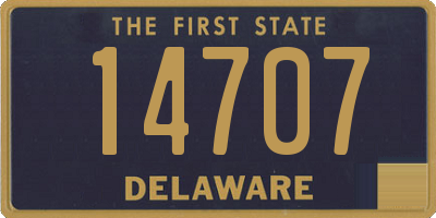 DE license plate 14707