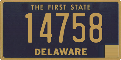 DE license plate 14758