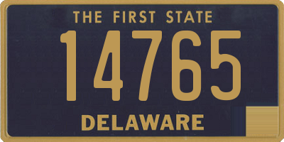 DE license plate 14765