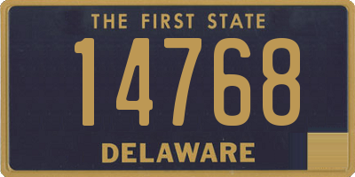 DE license plate 14768