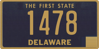 DE license plate 1478