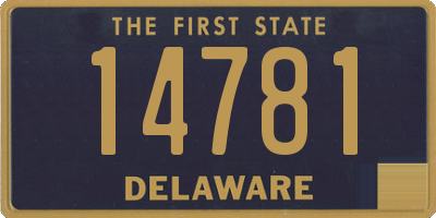 DE license plate 14781