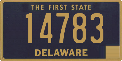 DE license plate 14783