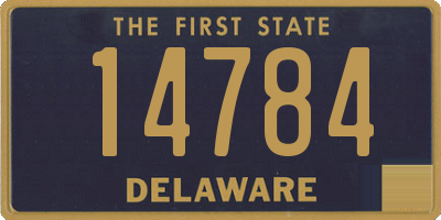 DE license plate 14784