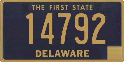 DE license plate 14792