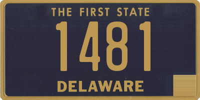 DE license plate 1481