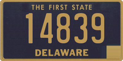 DE license plate 14839