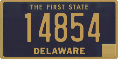 DE license plate 14854