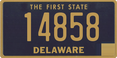 DE license plate 14858