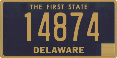 DE license plate 14874