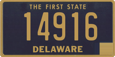 DE license plate 14916