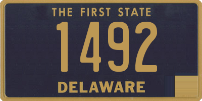 DE license plate 1492