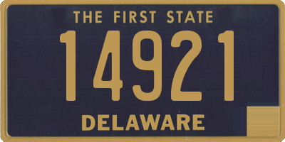 DE license plate 14921